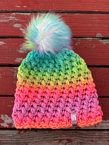 Rainbow beanie adult