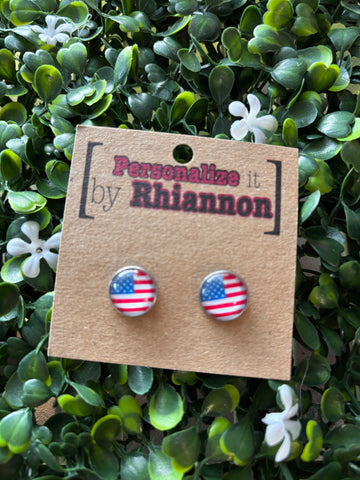 Flag stud earrings