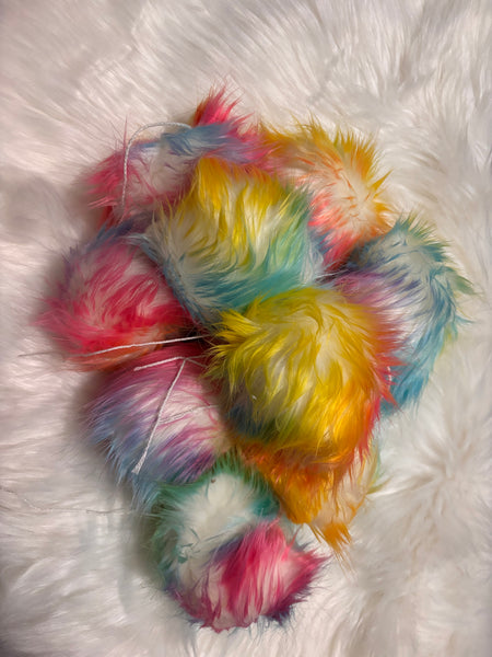 Rainbow pom pom