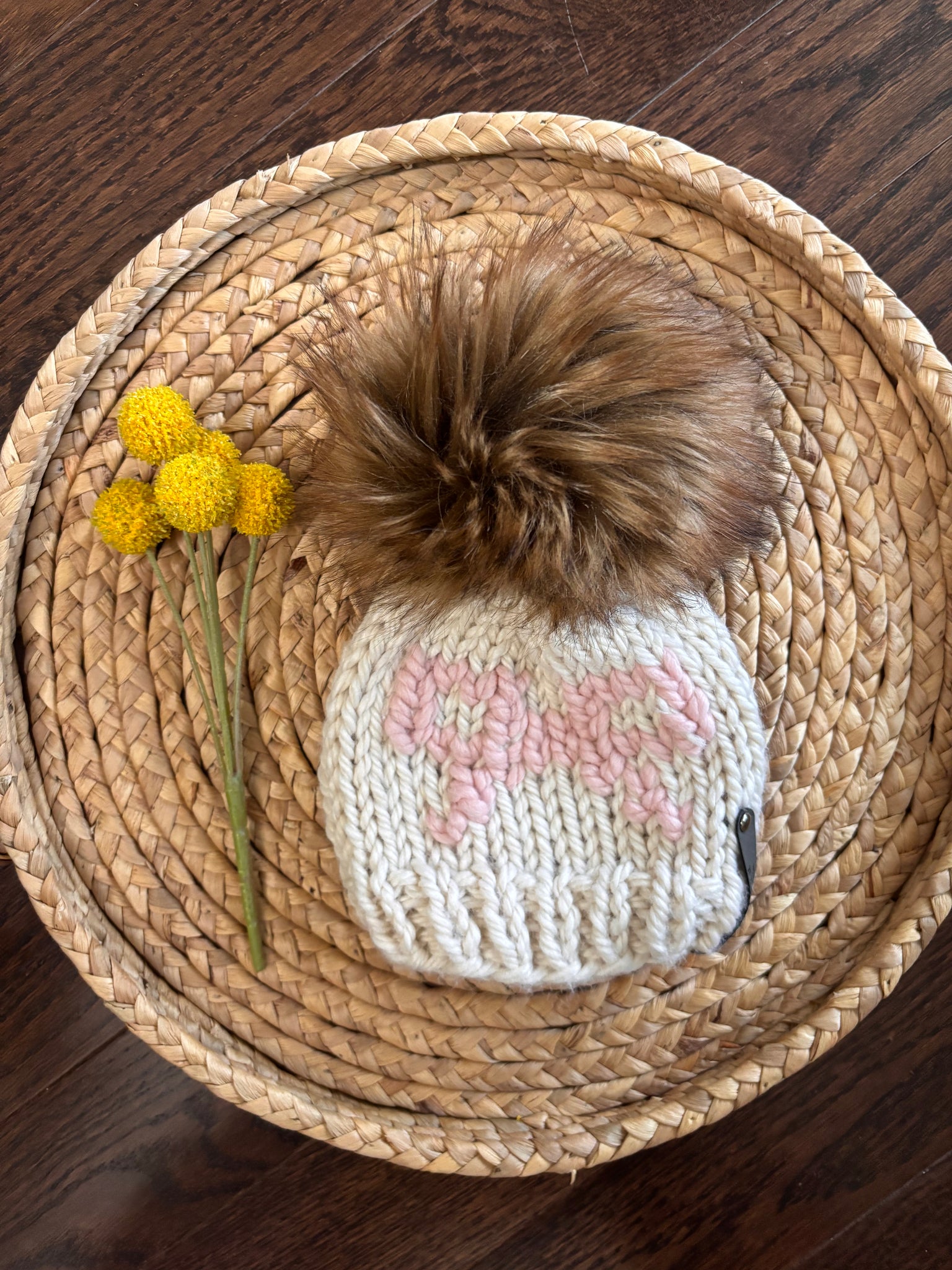 Infant bow beanie