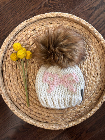 Infant bow beanie