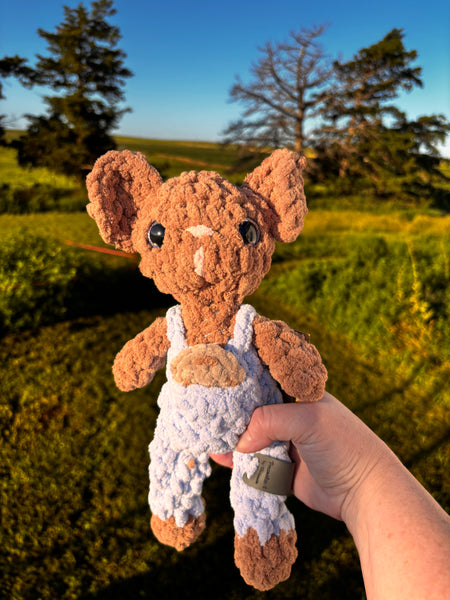 Fable Baby mouse in overalls stuffie