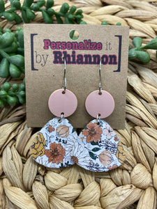 Fall floral flare earrings