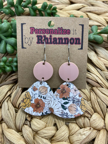 Fall floral flare earrings